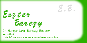 eszter barczy business card